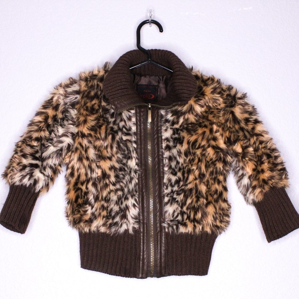 Toddler Faux Cheetah Fur Coat